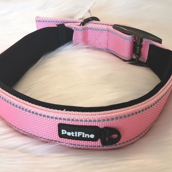 🌴 NWT PetiFine Neoprene Light Pink Padded Dog Collar 🩷 - Picture 4 of 7